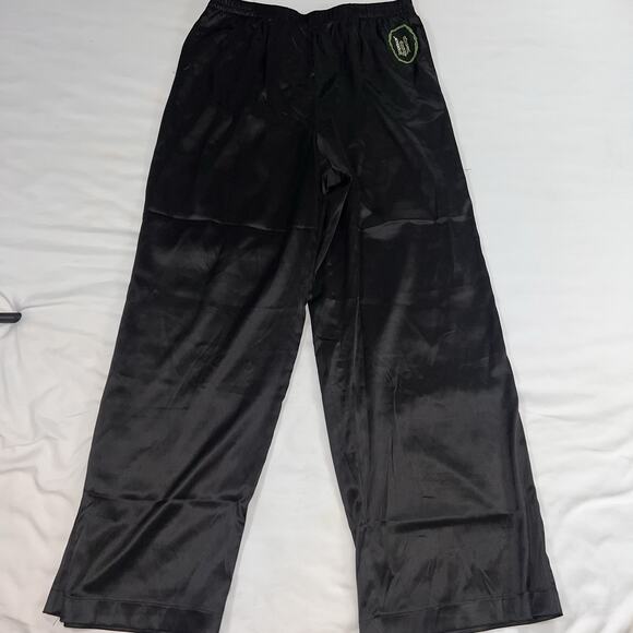 Wicked x Forever 21 Pajama Set Women’s Size L Black Satin Sparkle Embellished - Picture 8 of 12